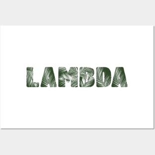 Lambda Leaf Letters Posters and Art